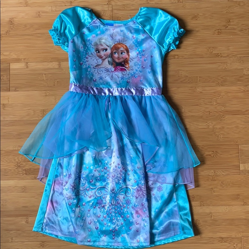 Elsa and Anna Frozen Blue Dress